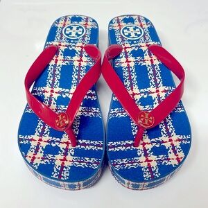 Tory Burch Wedge flipflops size 6